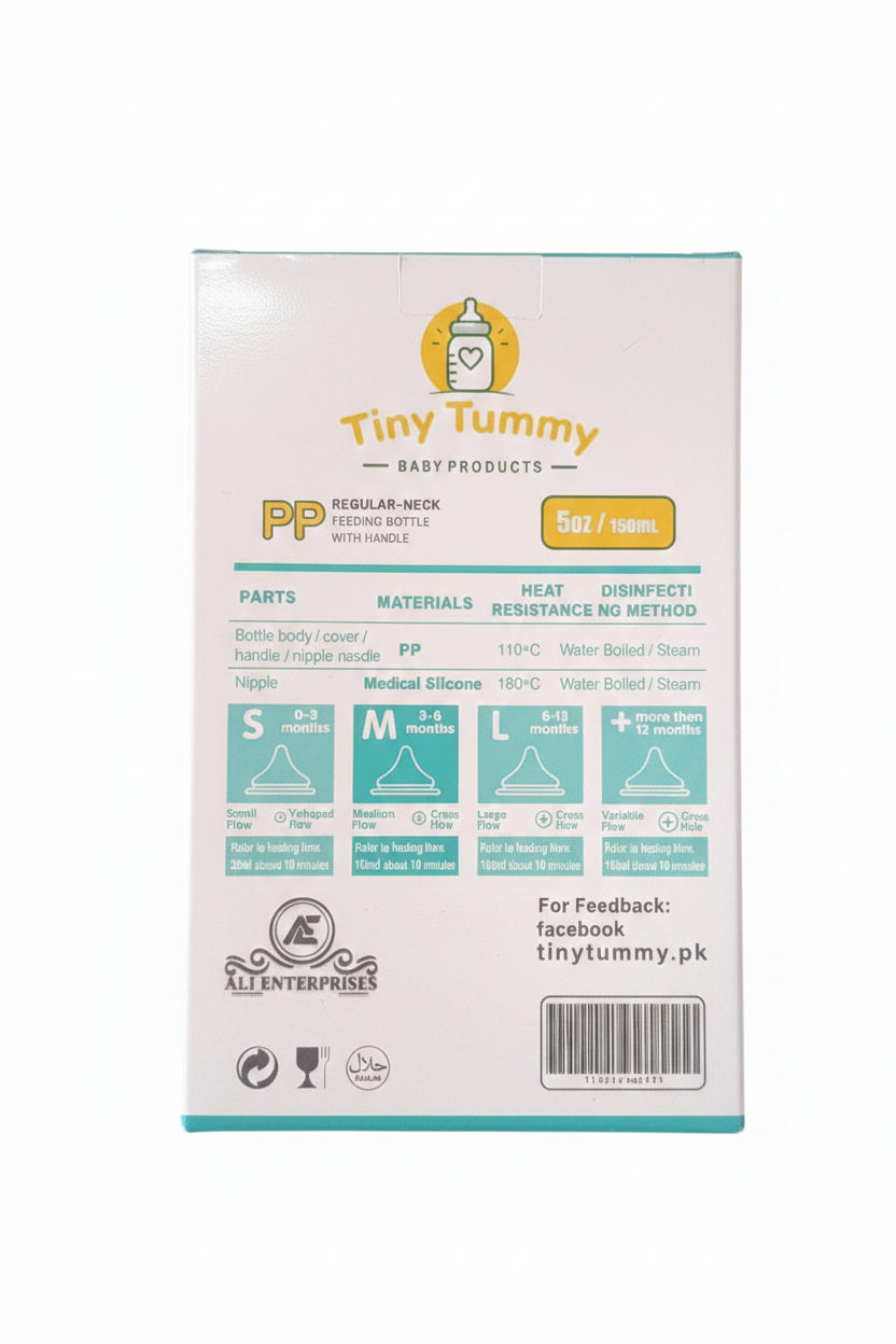 Tiny Tummy Baby Feeding Bottle – 5oz / 150ml