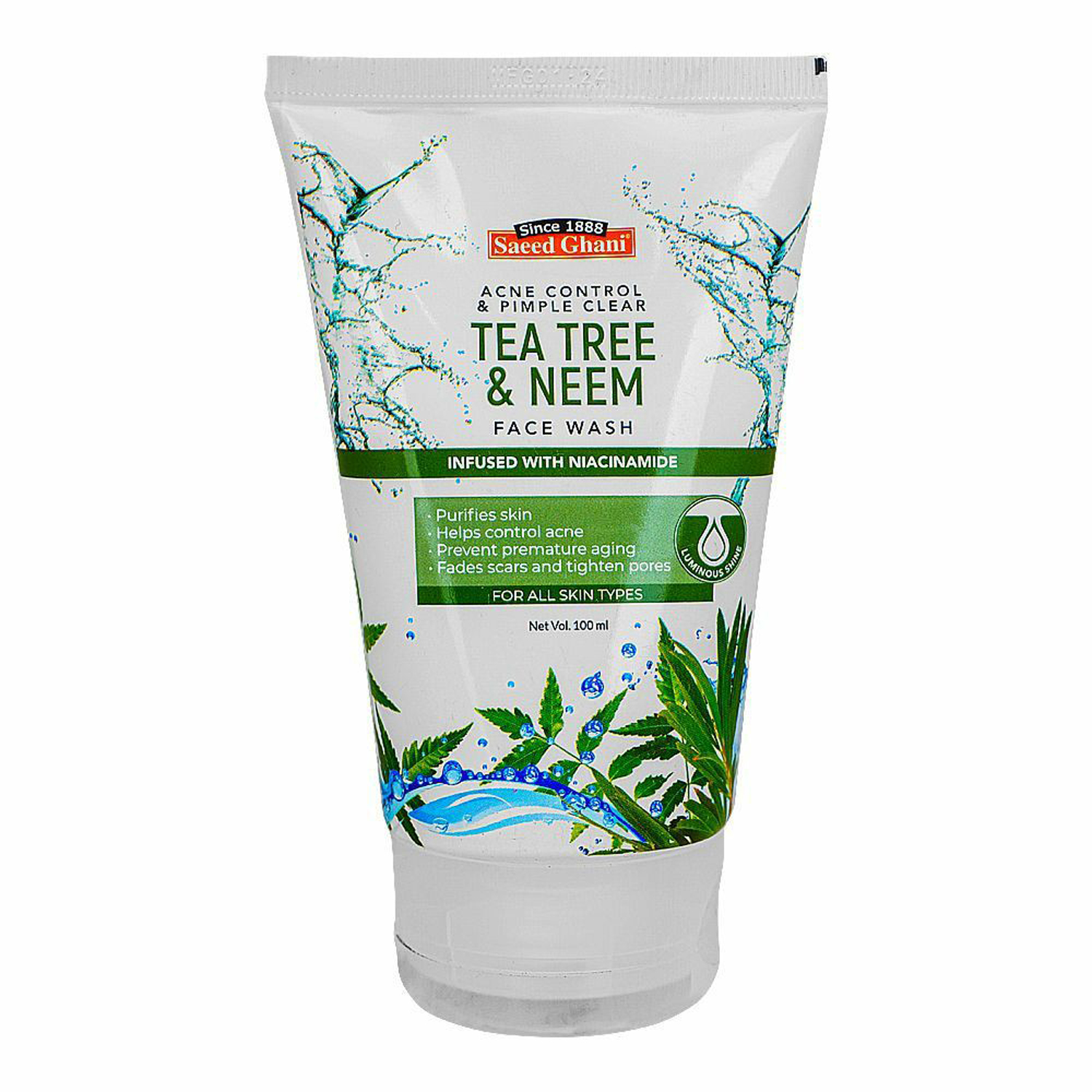 Saeed Ghani Tea Tree &amp; Neem Face Wash – 100ml