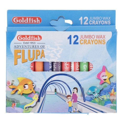 Goldfish Jumbo Wax Crayon Colors – 12 Pack