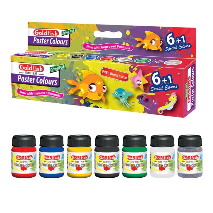 Goldfish Poster Paints 6 Colour Pack