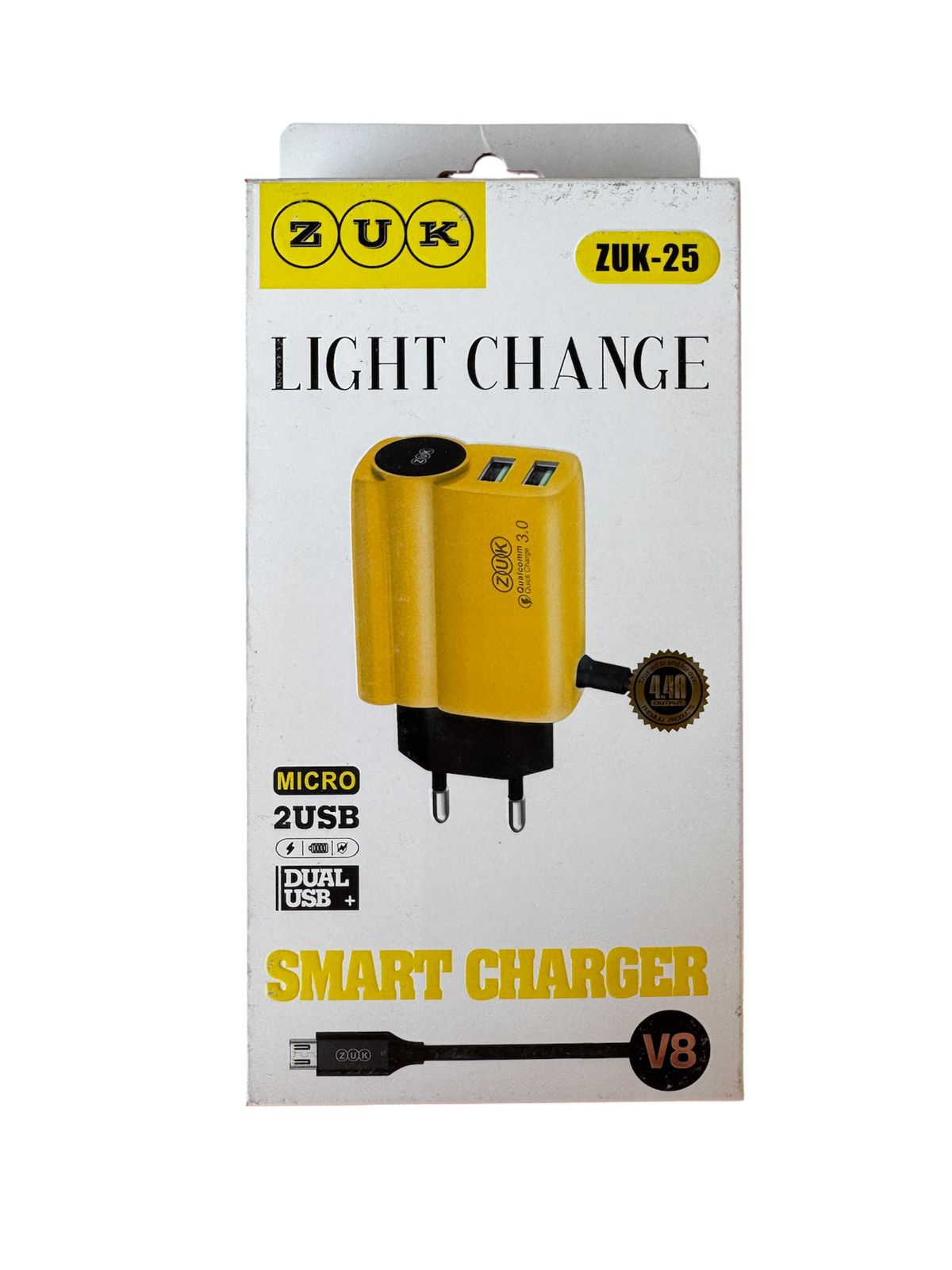 ZUK-25 Light Change Smart Charger (4.4A Dual USB)