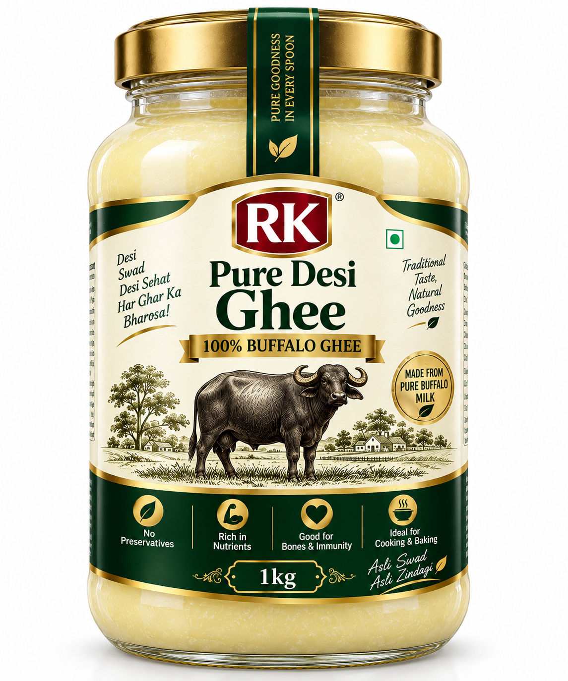 RK Pure Desi Ghee – 1kg